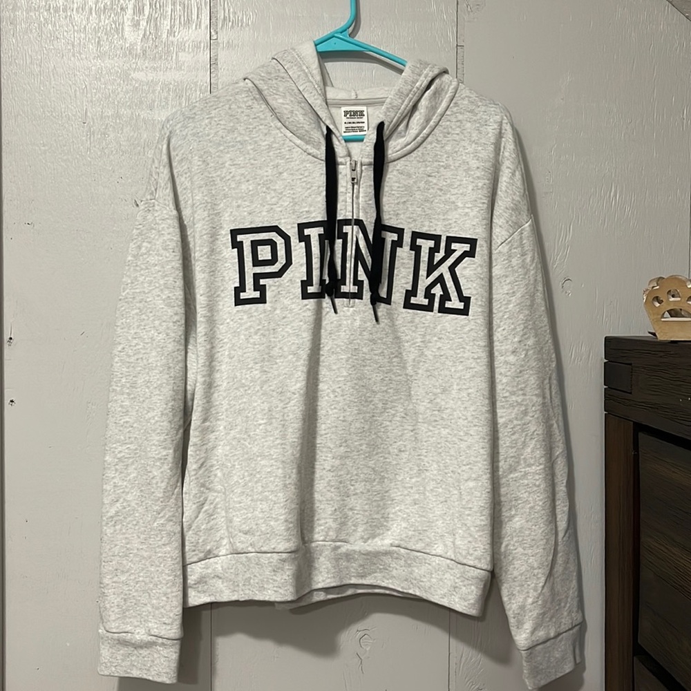 Hooded quarter zip Victoria secret sweatshirt
